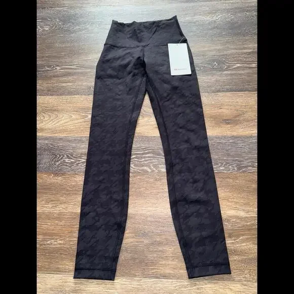 Lululemon Wunder Train High Rise 25” Houndstooth Haze Emboss Black Size 2 NWT - Picture 2 of 7